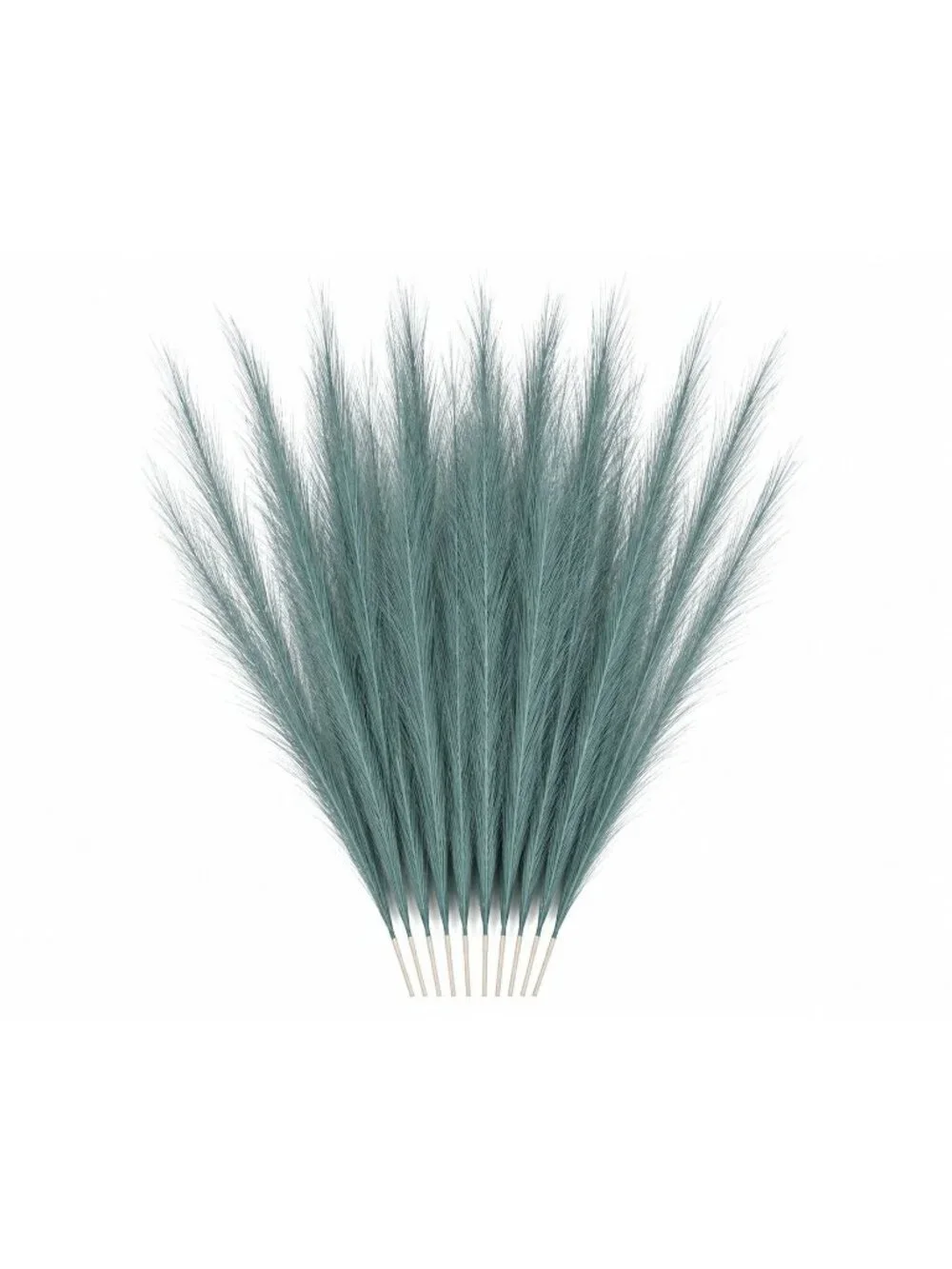 Teal Pampas Grass Stems 13 Pc Wispy Artificial Filler Grass 16 Inch Faux Floral